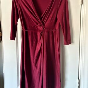 Motherhood maternity Deep Red Long Sleeve Dress